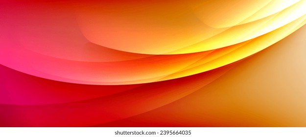 Dynamic flowing waves on gradient color background. Vector illustration For Wallpaper, Banner, Background, Card, Book Illustration, landing page