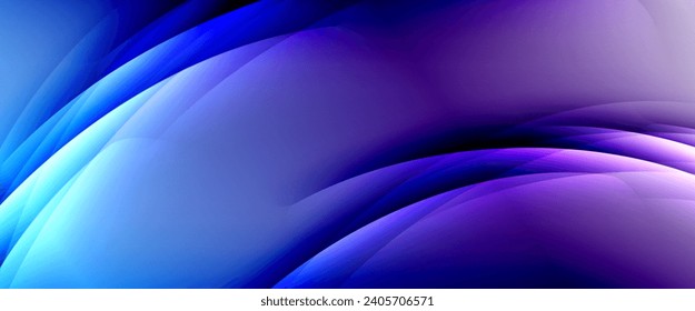 Dynamic flowing waves on gradient color background. Vector illustration For Wallpaper, Banner, Background, Card, Book Illustration, landing page
