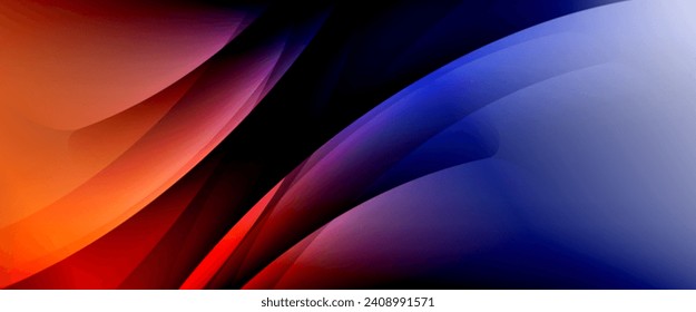 Dynamic flowing waves on gradient color background. Vector illustration For Wallpaper, Banner, Background, Card, Book Illustration, landing page