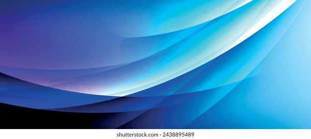 Dynamic flowing waves on gradient color background. Vector illustration For Wallpaper, Banner, Background, Card, Book Illustration, landing page