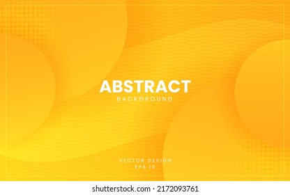 Dynamic fluid background. Orange color 3D style vector eps 10