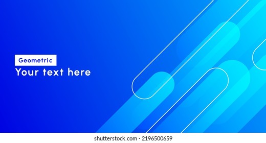 Dynamic fluid blue geometric with colorful gradient background