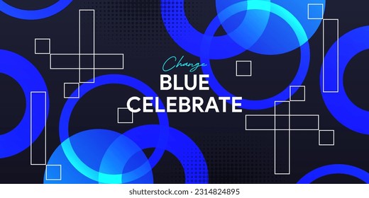 Fluido dinámico geométrico azul con fondo de gradiente colorido