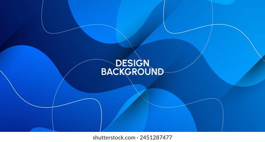 Fluido dinámico geométrico azul con fondo degradado de colores