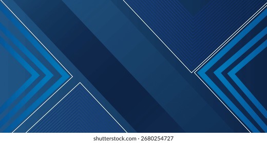 Líneas geométricas de color azul fluido dinámico con fondo de degradado hexagonal. Eps10
