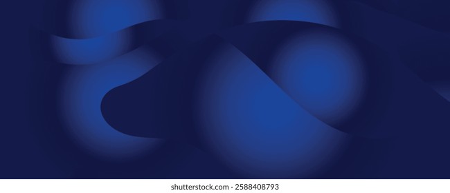 Dynamic fluid dark blue wave pattern, great for marketing and business visuals