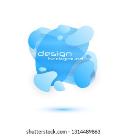 Dynamic Fluid design. Gradient shapes. Fluid shapes composition. Template for the design of a logo, flyer or presentation. Liquid banners. Vector illustration. 