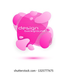 Dynamic Fluid design. Gradient shapes. Fluid shapes composition. Template for the design of a logo, flyer or presentation. Liquid banners. Vector illustration. 