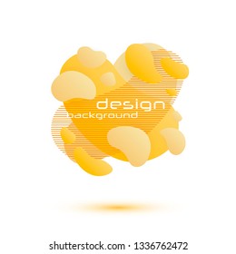 Dynamic Fluid design. Gradient shapes. Fluid shapes composition. Template for the design of a logo, flyer or presentation. Liquid banners. Vector illustration. 