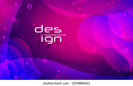 Dynamic Fluid design. Gradient shapes. Fluid shapes composition. Template for the design of a logo, flyer or presentation. Liquid banners. Vector illustration.