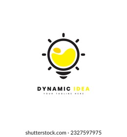 Dynamic fluid filled bulb logo, can be use for innovation logo, creative and idea logo purposes.