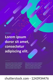Dynamic fluid gradient shapes composition. Colorful geometric element for cover, poster, banner. Eps10 vector.