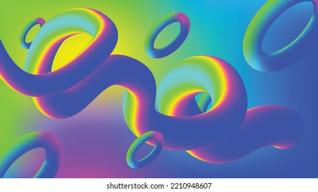 dynamic fluid neon colored molecule background design is a background design which illustrates a molecule in water