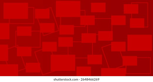 Caja geométrica roja fluida dinámica con fondo de gradiente rojo