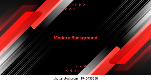 Dynamic fluid red geometric with colorful gradient stripe background