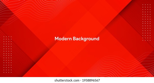 Dynamic fluid red geometric with colorful gradient background