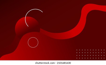Dynamic fluid red geometric with colorful gradient background. Fluid modern abstract banner with geometric shape. Digital motion effect. Eps10 vector.