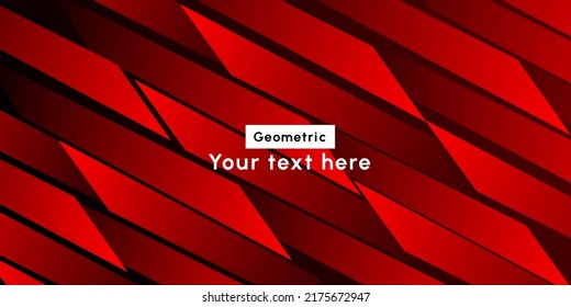 Dynamic fluid red geometric with colorful gradient background