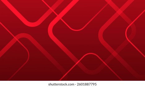 Dynamic fluid red geometric with colorful gradient background
