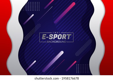 Dynamic Fluid Shape Modern Gaming E-Sports Concept Background Red and White