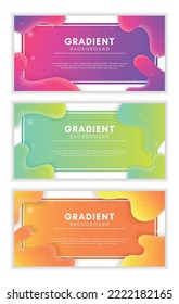 Dynamic fluid shapes modern concept. Light gradient color background
