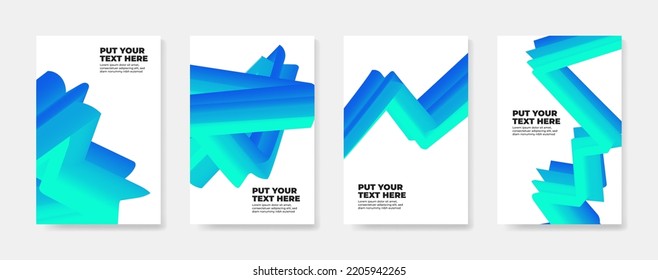 Formas de fluido dinámico, fondo de gradiente abstracto ondulado, fluido y líquido para banner, afiche o libro - diseño vectorial 4