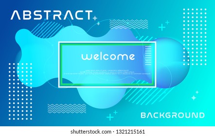 Dynamic Fluid textured background design in 3D style with blue color. Can be used for posters, placards, brochures, banners, web pages, headers, covers, and other - Vector