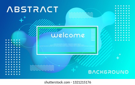 Dynamic Fluid textured background design in 3D style with blue color. Can be used for posters, placards, brochures, banners, web pages, headers, covers, and other - Vector