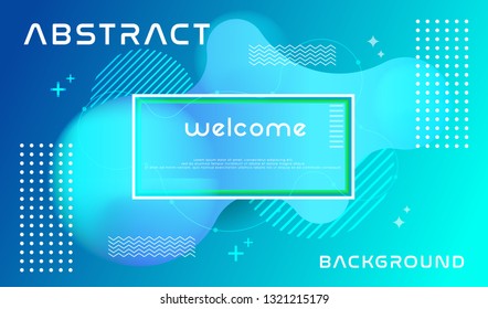 Dynamic Fluid textured background design in 3D style with blue color. Can be used for posters, placards, brochures, banners, web pages, headers, covers, and other - Vector