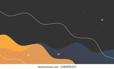 Dynamic Fluid Wave Abstract Background, Dynamic geometric shapes compositions, Flat and clean style, Applicable for any graphic works.