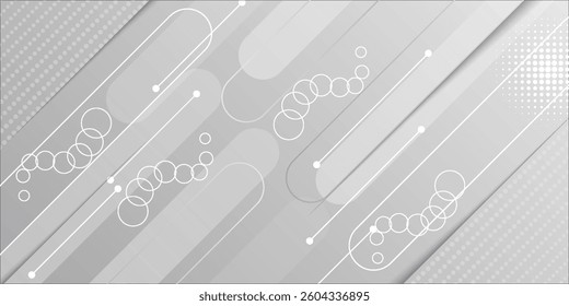 Dynamic fluid white geometric with colorful gradient background