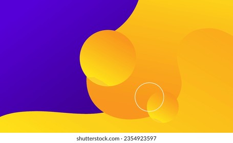 Dynamic fluid yellow and blue curve with gradient. vector illustration for poster, web, landing, page, cover, ad, greeting, card, promotion