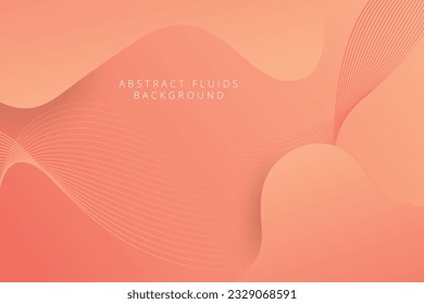 Dynamic Fluidity with peach color, Abstract Background template