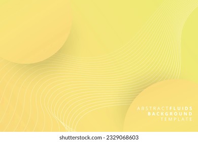 Dynamic Fluidity with yellow color, Abstract Background template