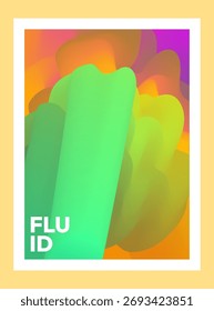 Fluxo Dinâmico Fundo Abstrato. Modelo de design de ilustração de vetor de onda colorido