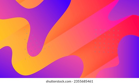 Volante dinámico. Sitio web mínimo. Marco de moda. Geometría colorida. Pancarta rosa brillante. Página De Aterrizaje De Flujo. Forma líquida. Tapa ondulada de neón. Volante dinámico Lilac