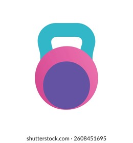 Dynamic Foam Padded Kettlebell Icon for Workouts. Design of Fitness and Gym Icons.