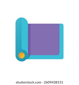 Dynamic Foldable Gym Mat Icon for Workouts. Design of Fitness and Gym Icons.