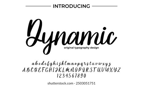 Dynamic Font Stylish brush painted an uppercase vector letters, alphabet, typeface