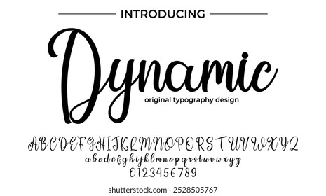 Dynamic Font Stylish brush painted an uppercase vector letters, alphabet, typeface