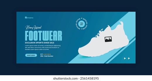 Dynamic footwear Black Friday Sale Social Media Web Banner Design and Shoes Marketing online banner Template Design
