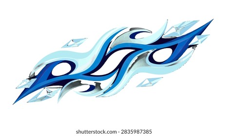 Dynamic frost blast illustration with sharp crystal shards.