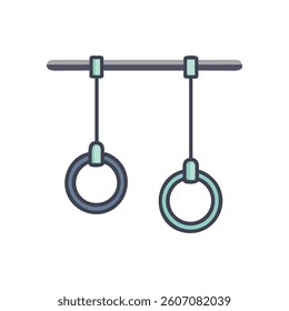 Dynamic Full Body Weighted Gymnastics Training Icon. Design of Fitness and Gym Icons.
