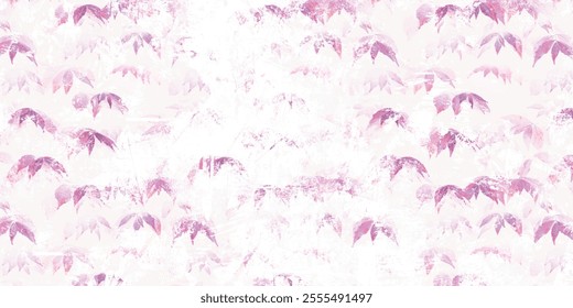 A Dynamic Fusion of Natural Leaves and Chaotic Patterns in an Organic and Modern Grunge-Inspired Artwork





