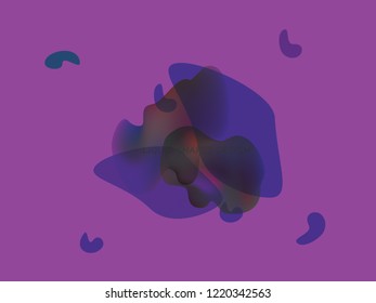 Dynamic future forms of life backdrop. Gradient liquid shapes logo, cover, presentation design. Fluid transparent another forms of life vector illustration.