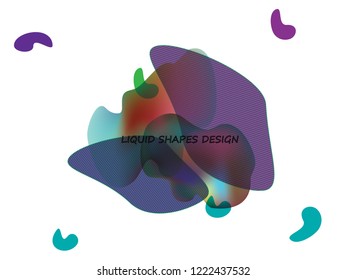 Dynamic future forms of life backdrop. Gradient liquid shapes logo, cover, presentation design. Fluid transparent another forms of life vector illustration.