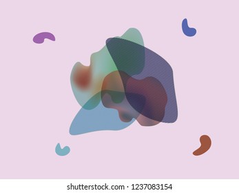 Dynamic future forms of life backdrop. Gradient liquid shapes logo, cover, presentation design. Fluid transparent another forms of life vector illustration.