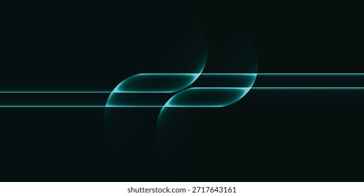 Dynamic and futuristic abstract background featuring glowing teal light trails creating a sense of movement and digital flow on a dark, minimalist backdrop.