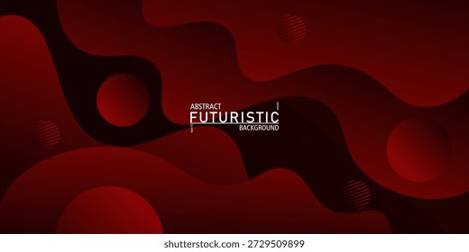 Fondo abstracto futurista dinámico con diseño de fondo de onda roja superpuesta. Vector eps10
