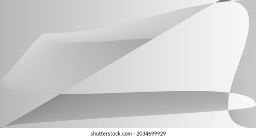 Dynamic Futuristic Metallic Monochromatic Gradient Mesh. Fluid Smooth Digital Grey Modern Design. Technology Modern Alluminium Layers Illustration. Minimal Shape Gray Silver Blurred Background.